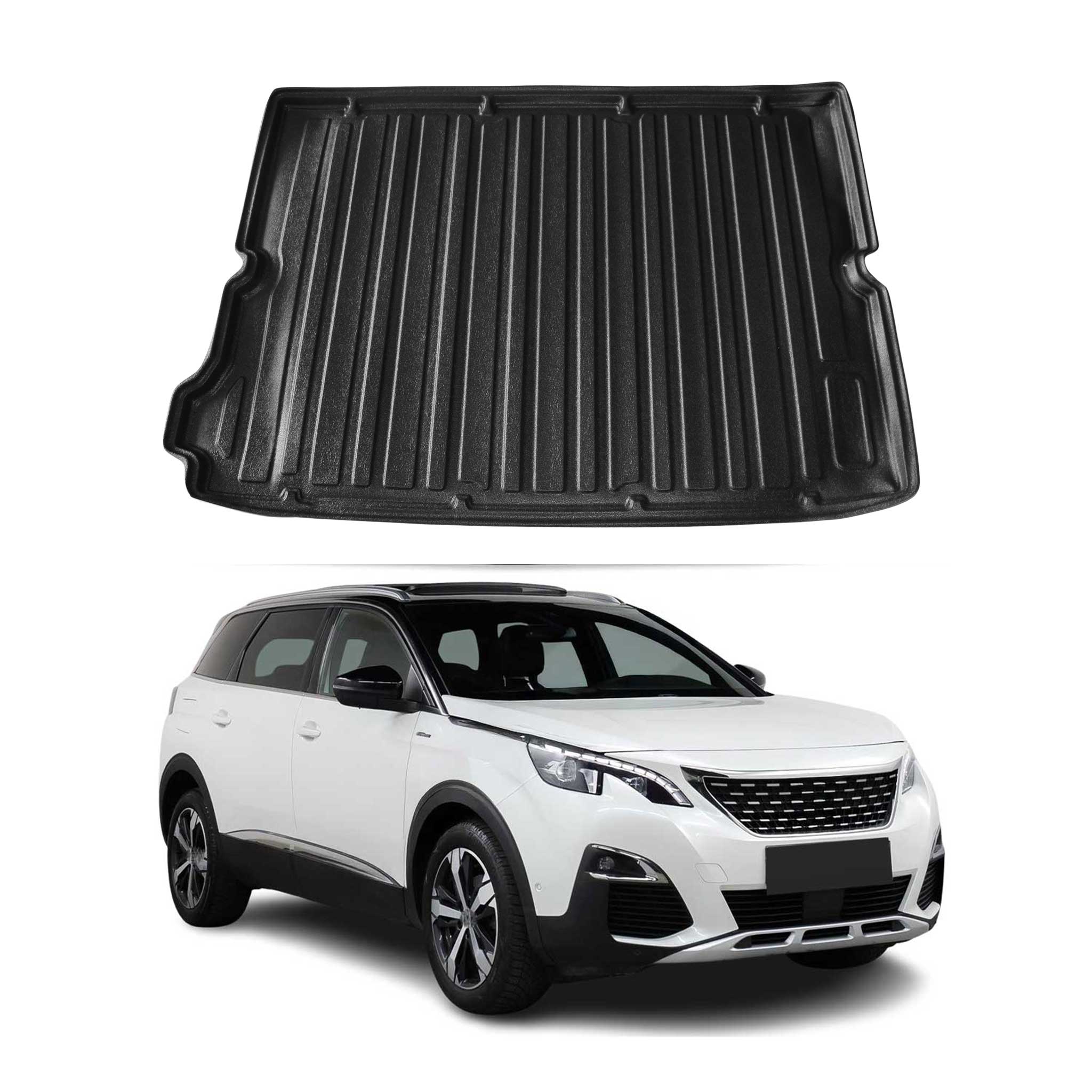 Kofferraumwanne Laderaumwanne für Peugeot 5008 2017-2024 Gummi TPE Schwarz