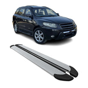 Seitenschweller Trittbretter Schweller für Hyundai Santa Fe 2006-2012 Alu Grau