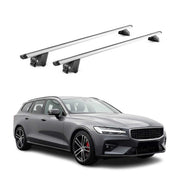 Dachträger für Volvo V60 II 2019-2026 100kg Aluminium Silber 2x ABE