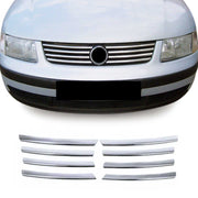 Kühlergrill Leisten Grillleisten für VW Passat 2000-2005 Edelstahl Chrom 8tlg