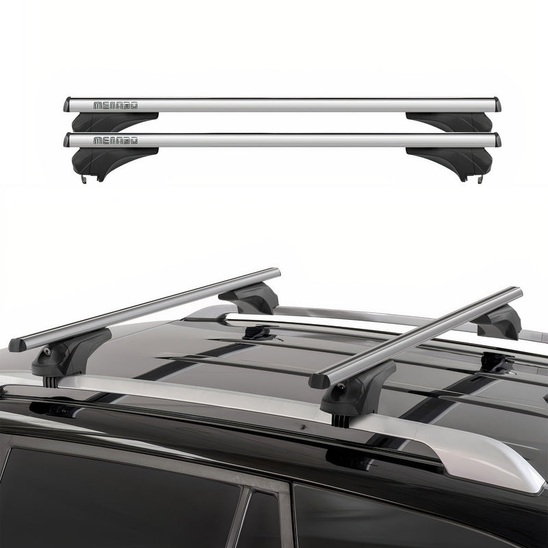 Menabo Dachträger Grundtäger für Nissan Qashqai J11 2014-2021 Alu Silber 2 tlg