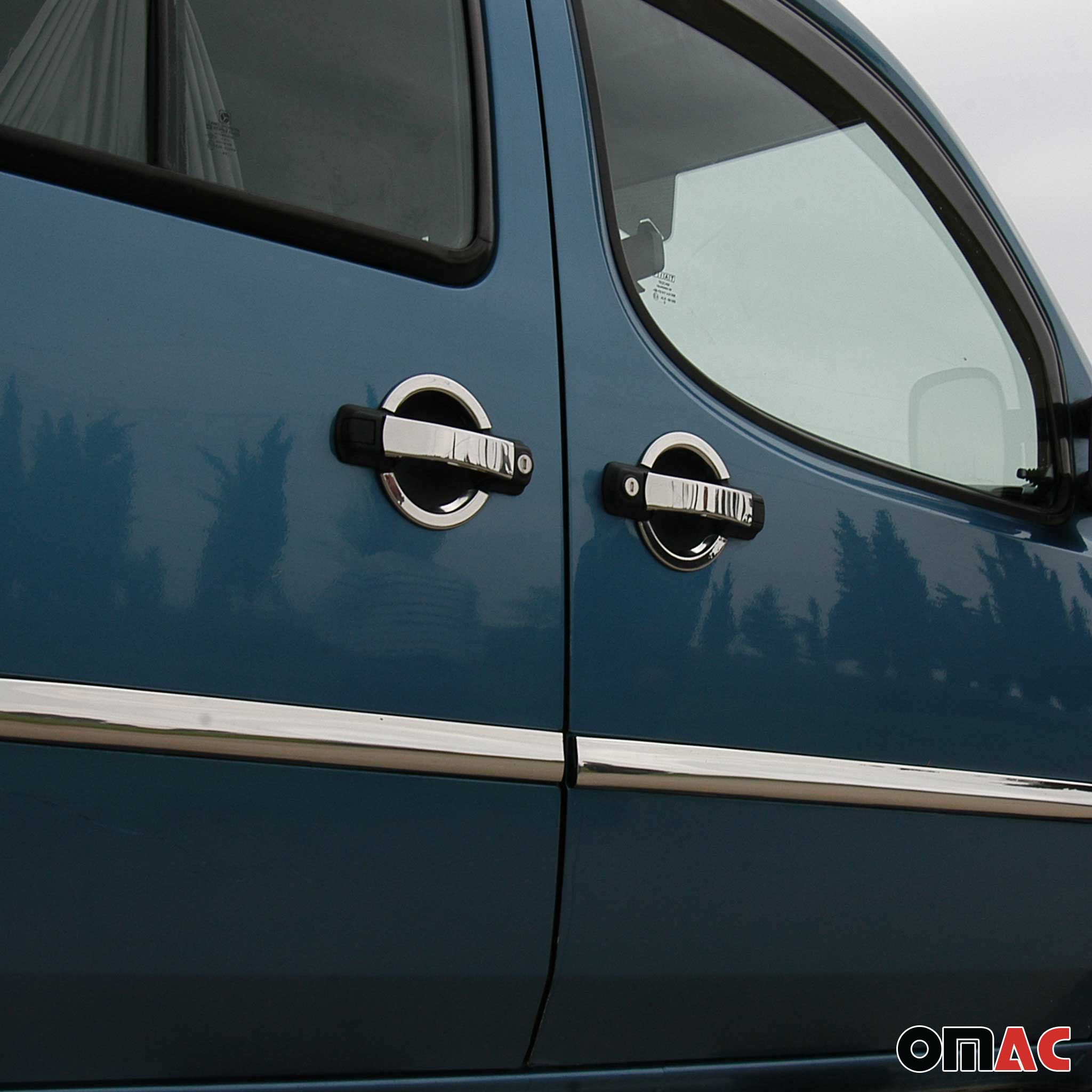 Chrom Türgriff Blende für Fiat Doblo 2000-2010 3-Tür Edelstahl 9x