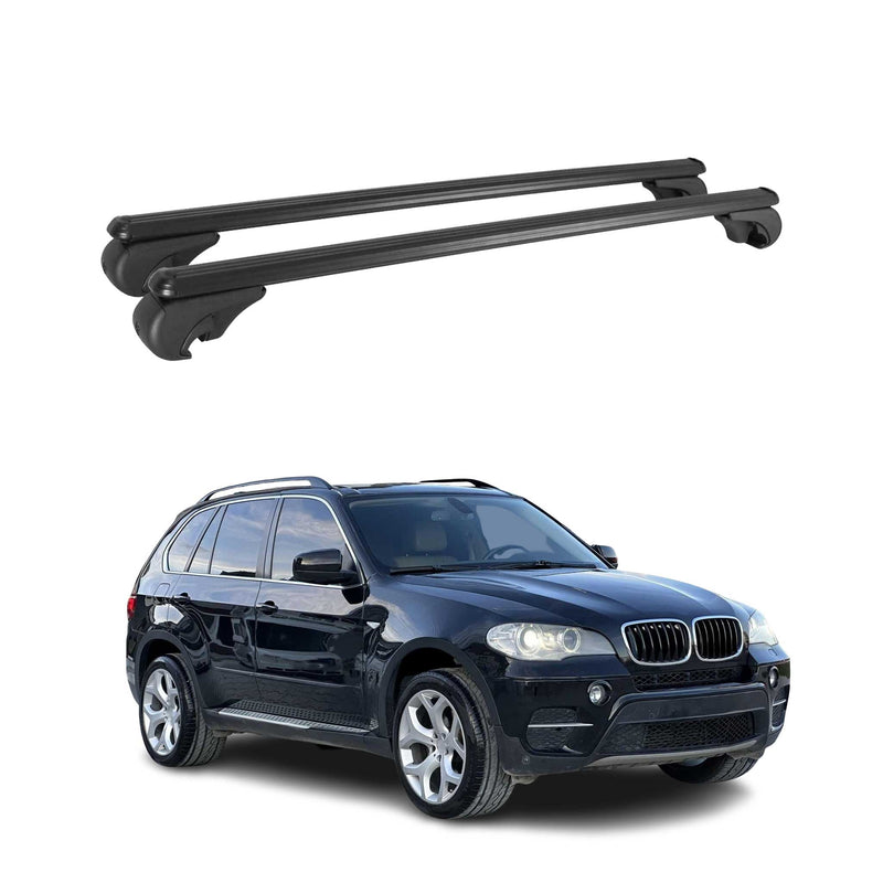 Dachträger Grundtäger für BMW X5 E70 2006-2013 75kg Alu Schwarz 2 tlg