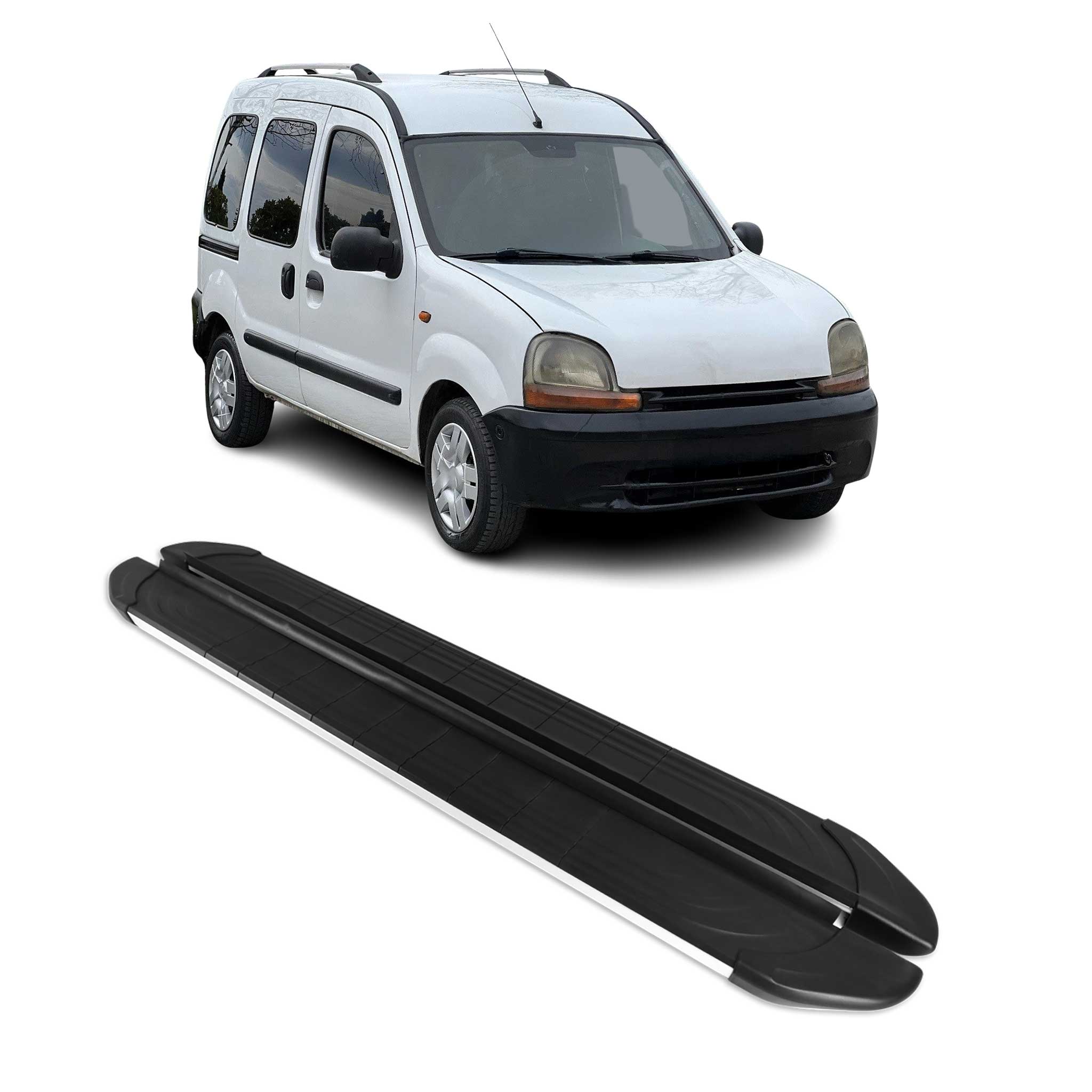 Trittbretter Seitenschweller für Renault Kangoo 1998-2009 Aluminium Schwarz Grau