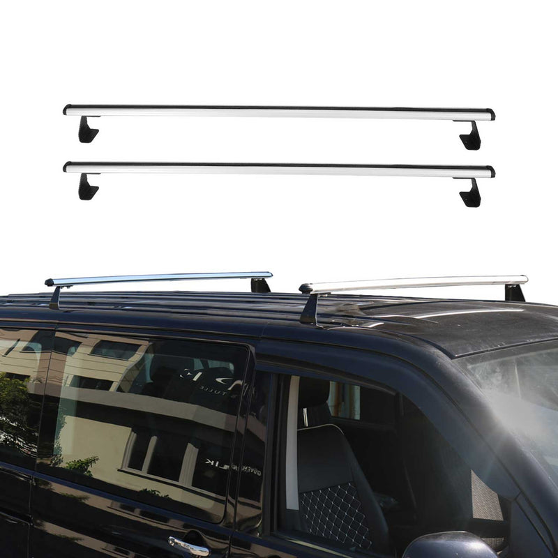Dachträger Gepäckträger für Ford Transit Courier 2014-2025 Silber Aluminium 2tlg