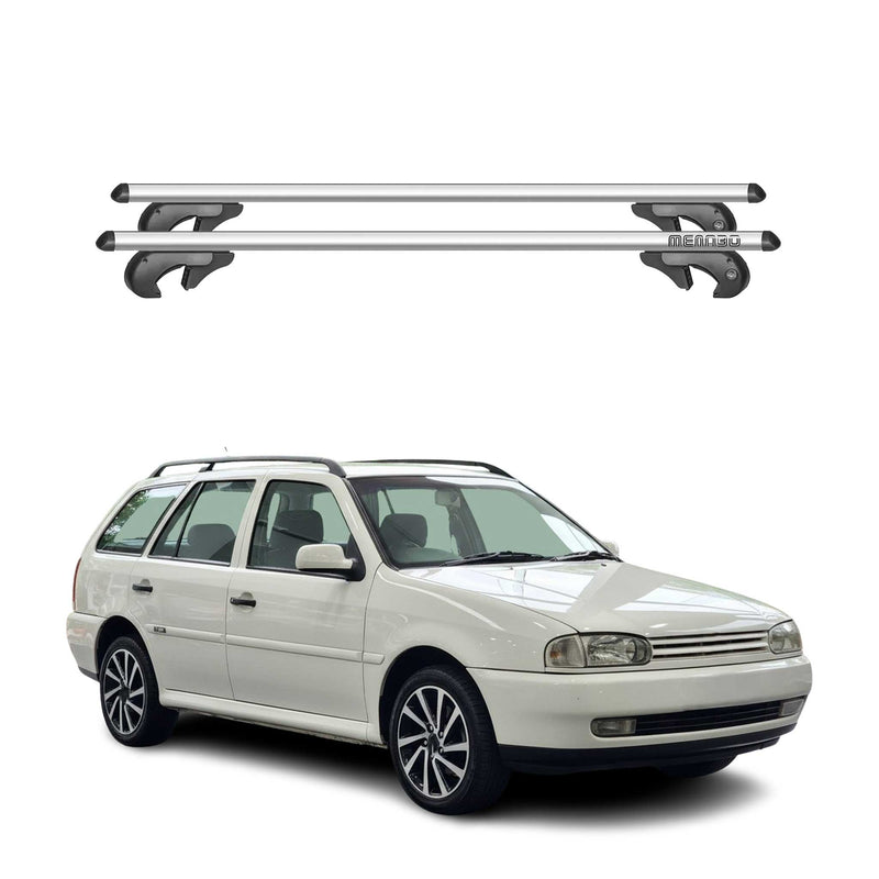 Menabo Dachträger Grundtäger für VW Parati 1995-2013 90kg Aluminium Silber 2 tlg