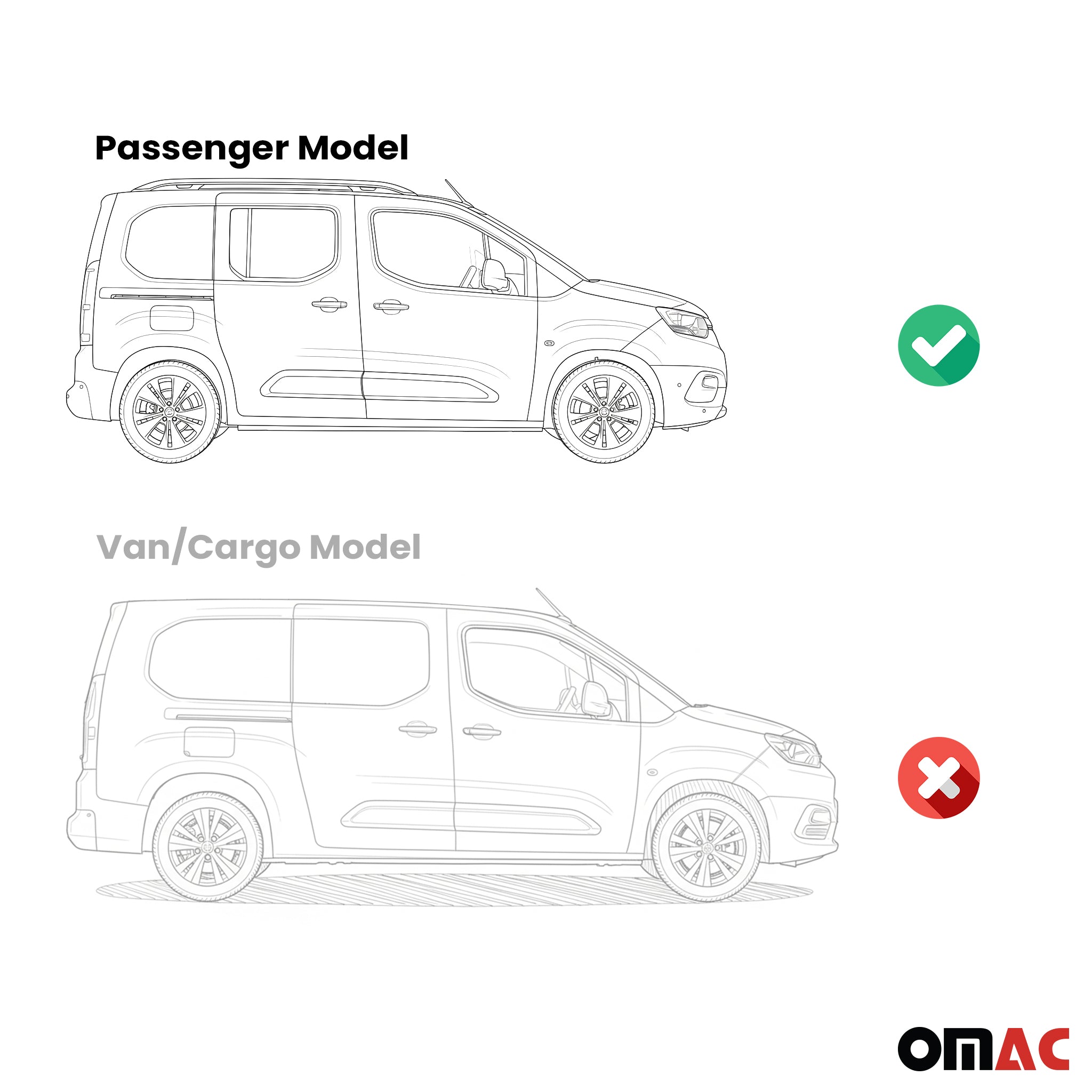 Seitenschweller Trittbretter für Toyota Proace City L1 2019-26 Kombi Alu Schwarz