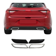 Stoßstangen Diffusor Auspuffrahmen für Renault Megane 2016-2022 Edelstahl Chrom