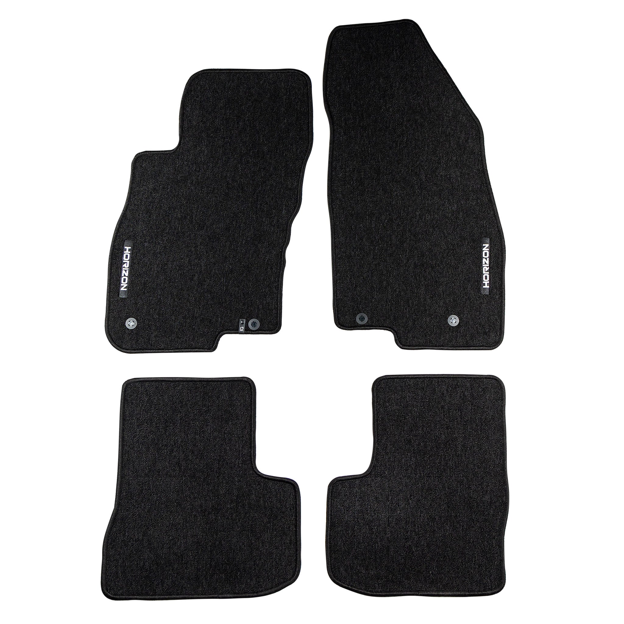 Velours Fußmatten für Fiat Grande Punto 2005-2012 Autoteppich Schwarz 4 tlg
