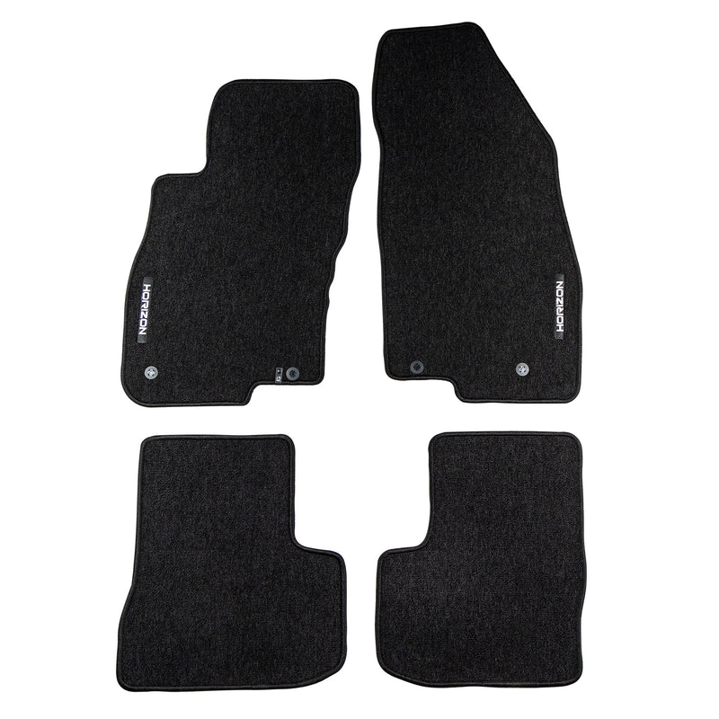 Velours Fußmatten für Fiat Grande Punto 2005-2012 Autoteppich Schwarz 4 tlg