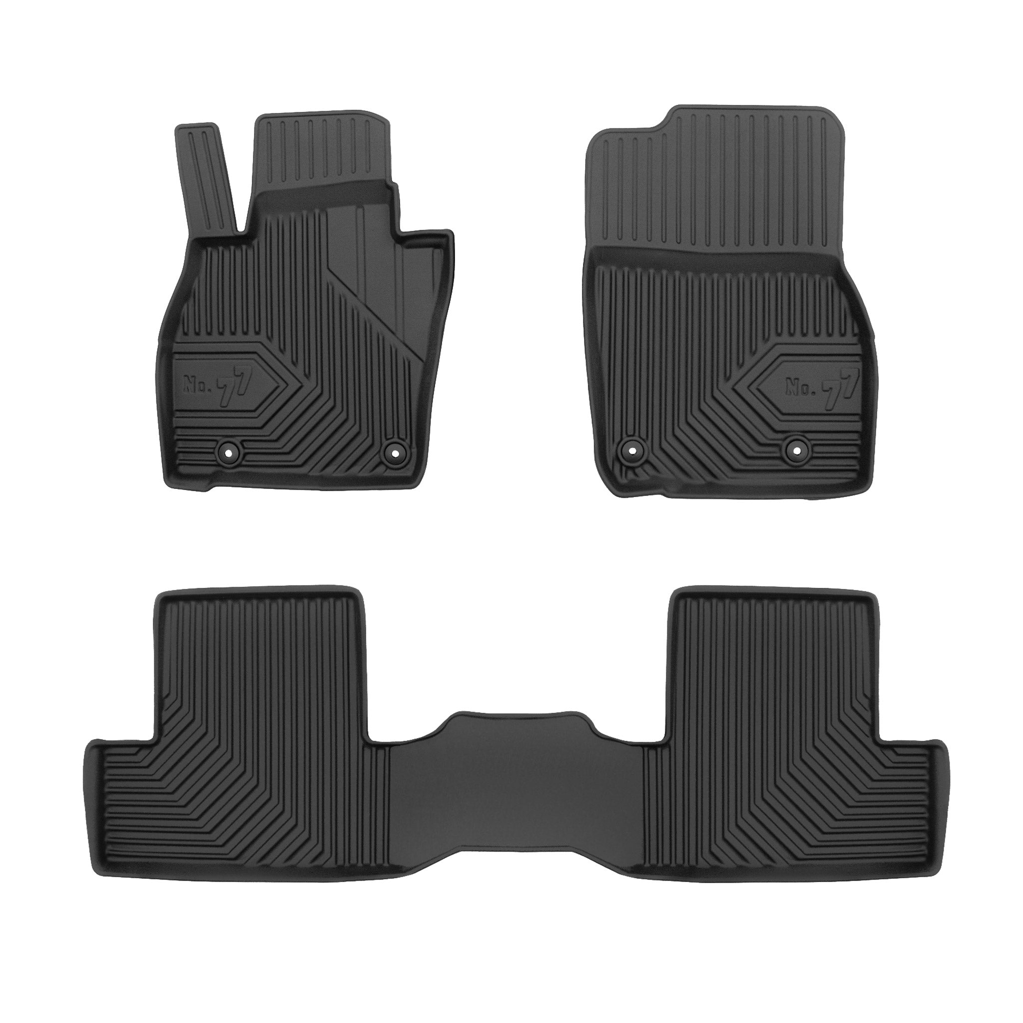 Fußmatten Gummimatten No.77 für Mazda CX-60 2022-2026 TPE Gummi Schwarz 3 tlg