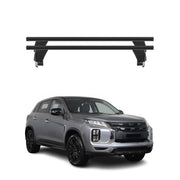 Menabo Dachträger Grundträger für Mitsubishi ASX mk2 2023-26 Alu Schwarz 2tlg