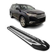 Trittbretter Schweller Seitenbretter für Toyota Highlander 2010-2013 Alu Schwarz