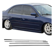 Fensterleisten Zierleisten für Honda Civic 2000-2005 Edelstahl Chrom 4tlg