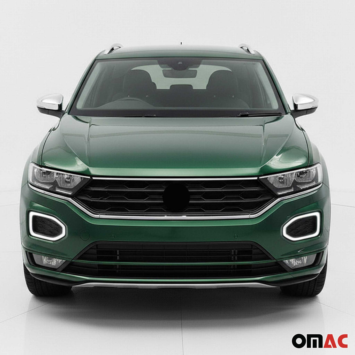 Spiegelkappen Spiegelabdeckung für VW T-Roc 2017-2022 Pre-FL Edelstahl Chrom 2x