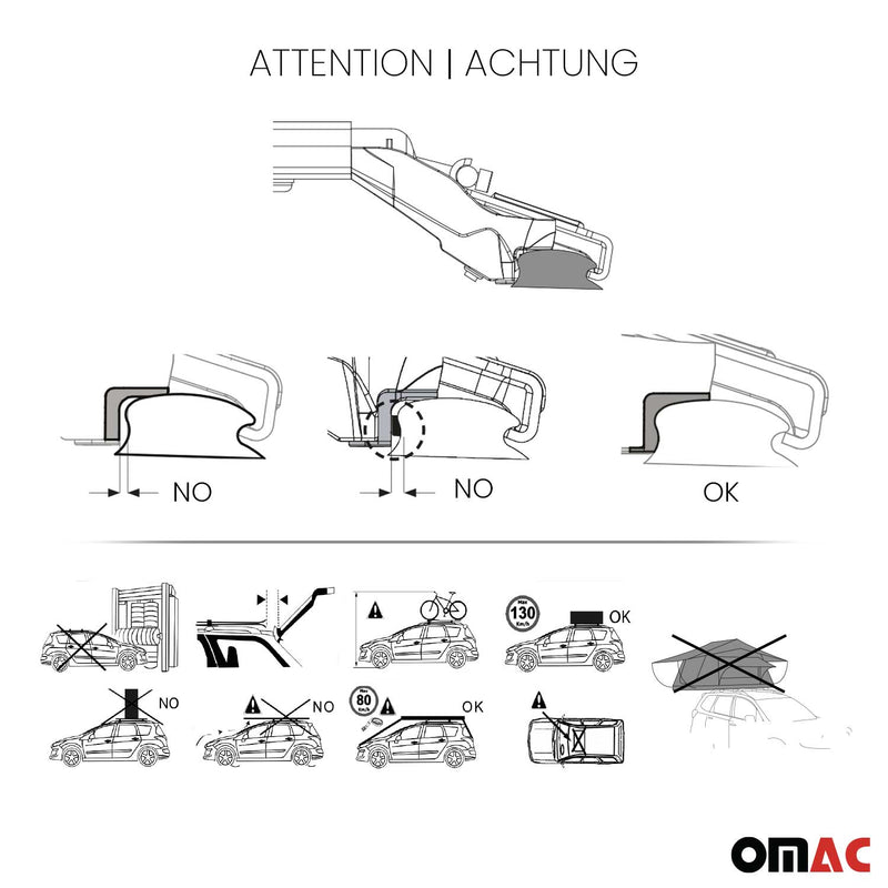 Dachträger für Mitsubishi ASX GA0 2010-2022 TÜV Aluminium Silber 2 tlg