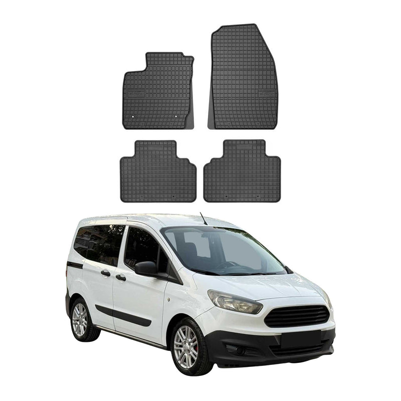 OMAC Gummi Fußmatten für Ford Courier 2014-2023 Automatten Gummi Schwarz 4tlg