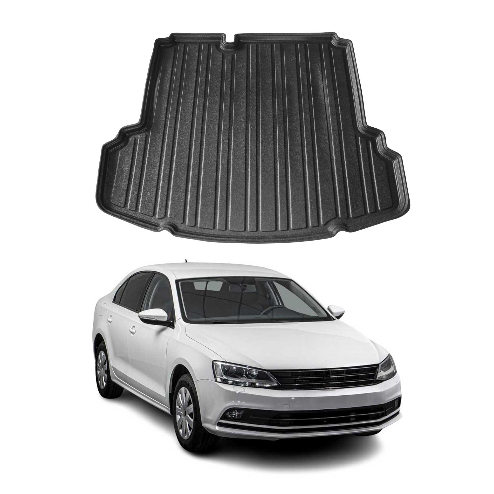 Kofferraumwanne Laderaumwanne für VW Jetta 2011-2014 Gummi TPE Schwarz