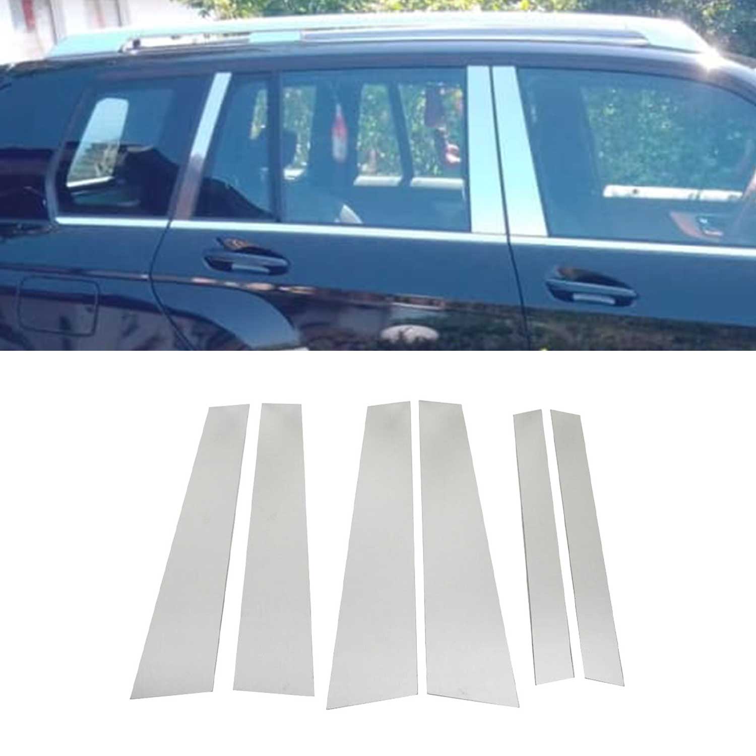 B-Säule Türsäulen Verkleidung für Mercedes GLK X204 2008-2015 Edelstahl 6tlg