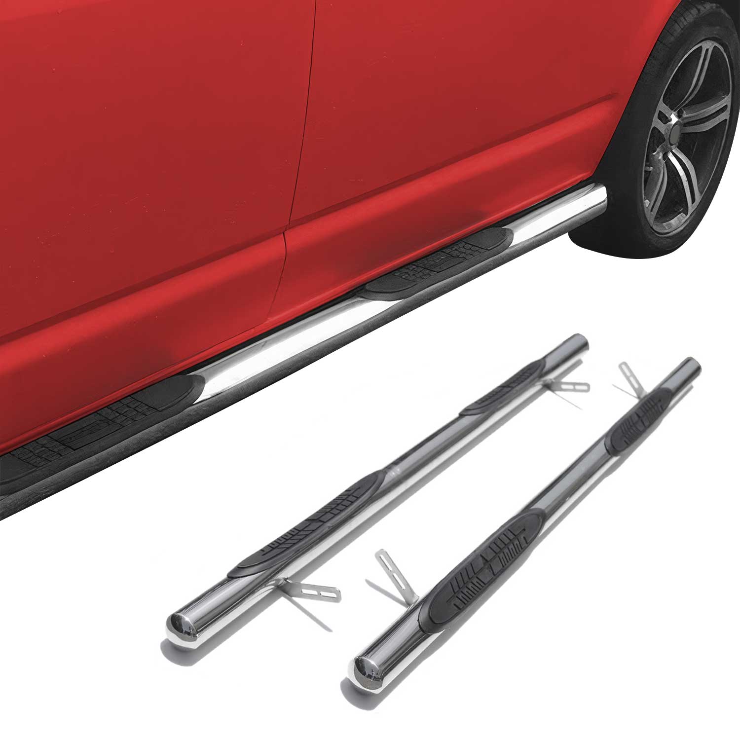 Stahl Trittbretter Schwellerrohre für Nissan Juke F15 2010-2014 Schwarz 2x