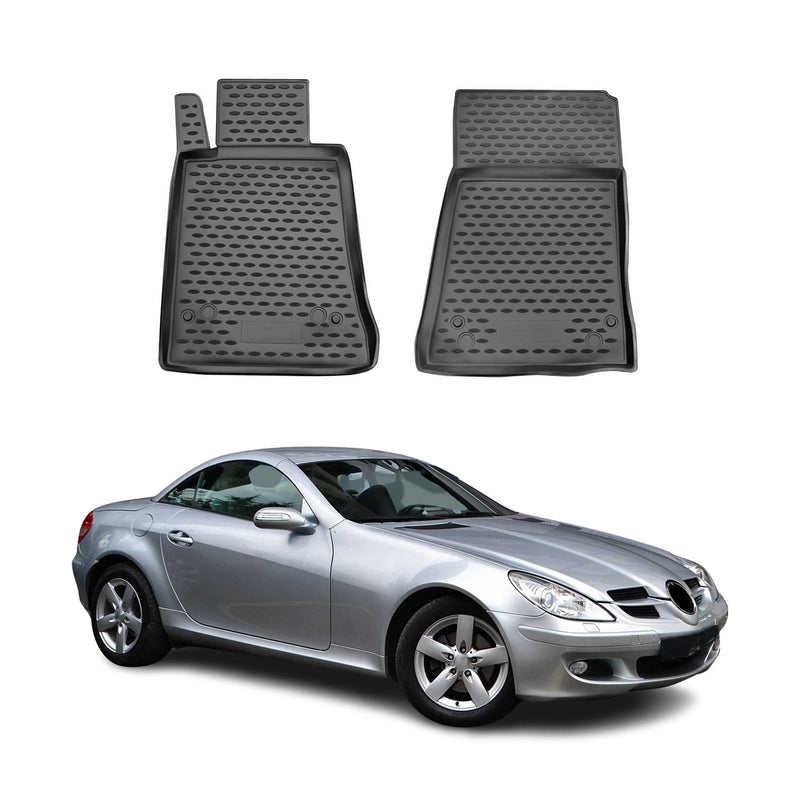 2004-2010 Mercedes SLK R171 Fußmatten TPE Schwarz 2 tlg