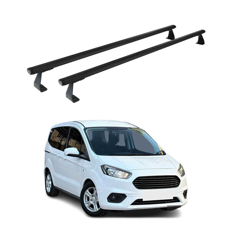 Dachträger Grundtäger für Ford Transit Courier 2014-2023 75kg Alu Schwarz 2 tlg