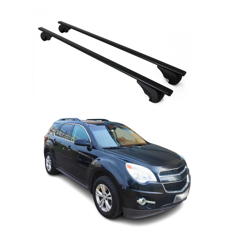 Dachträger Grundtäger für Chevrolet Equinox 2010-2017 75kg Metall Schwarz 2 tlg