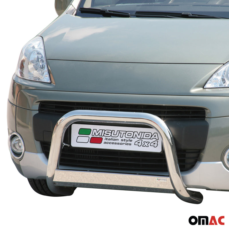 Frontbügel Frontschutzbügel für Peugeot Partner 2008-2015 ø63mm Stahl Silber