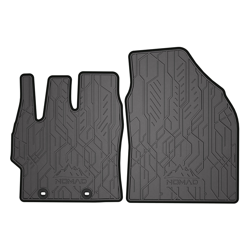 Fußmatten Gummimatten für Toyota Yaris IV 2020-2025 Schwarz-Schwarz 2 teile