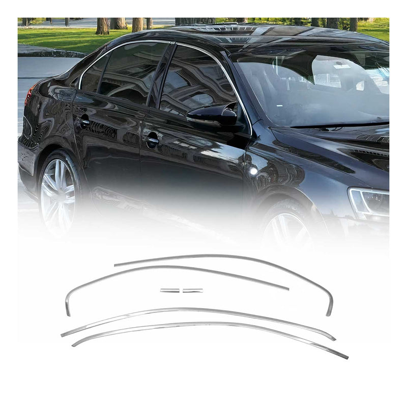 Fensterleisten Zierleisten für VW Jetta 2011-2018 Edelstahl Chrom 6tlg