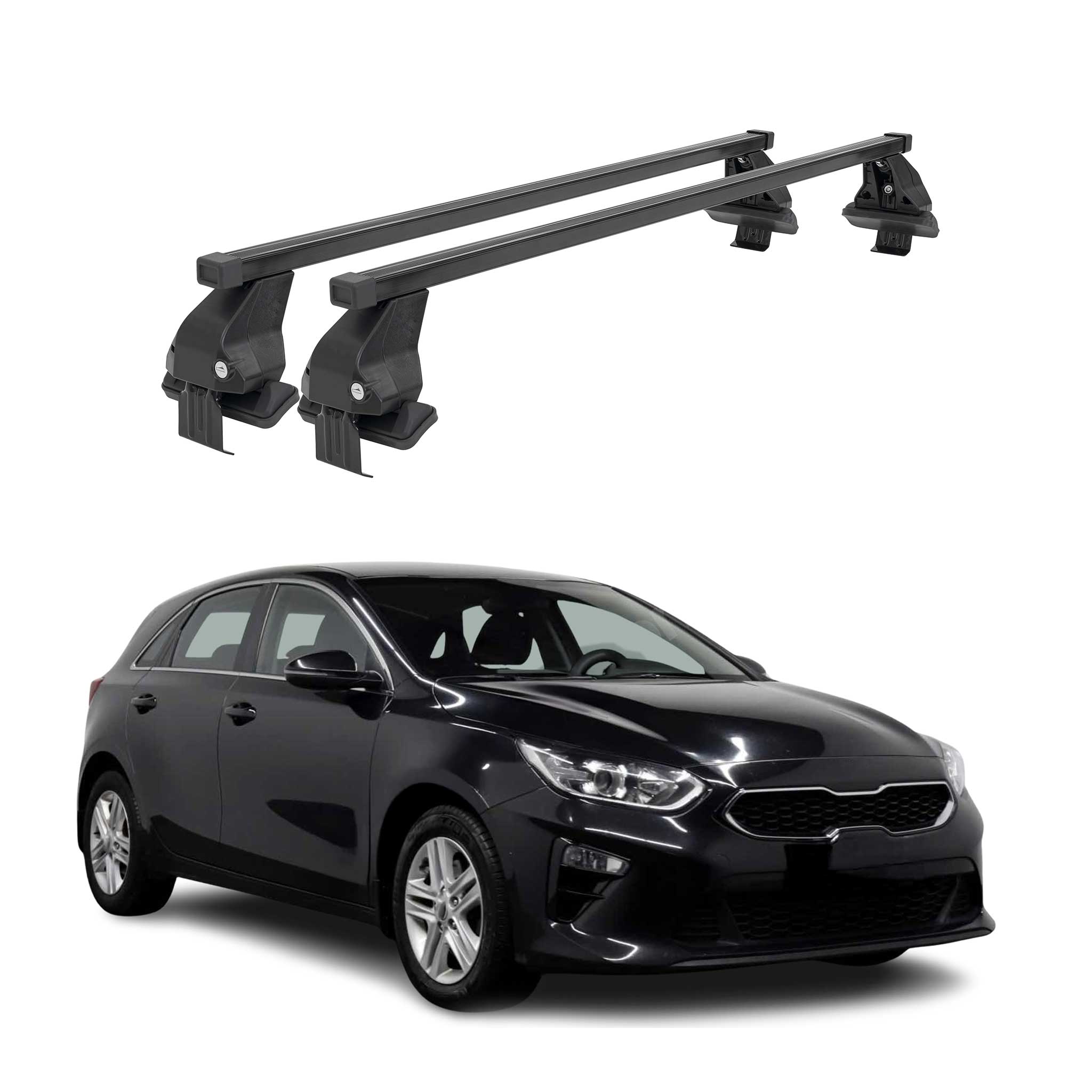 Menabo Dachträger Grundtäger für Kia Ceed SportsWagon 2019-2026 50kg Schwarz 2x