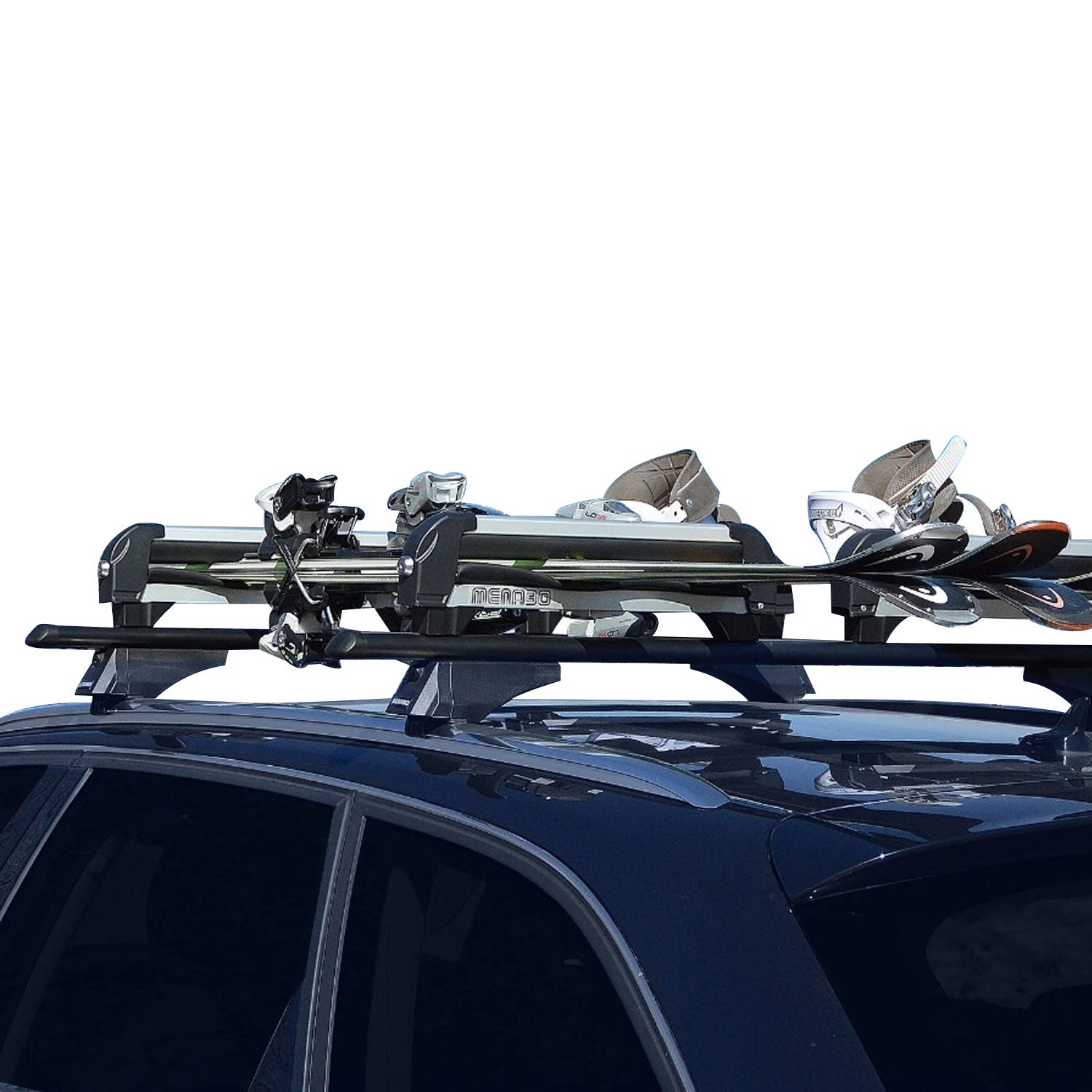 Menabo Skiträger Snowboardträger Universal Abschließbar Schwarz 2x