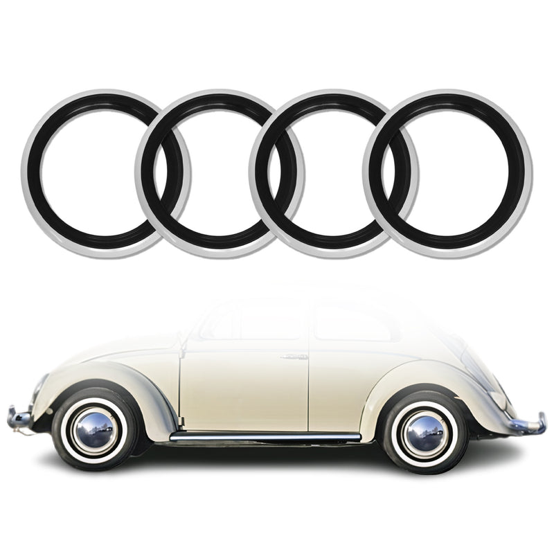 4x weißwandringe weißwandreifen 16 Zoll Schwarz weiß Echt Gummi Auto Tuning