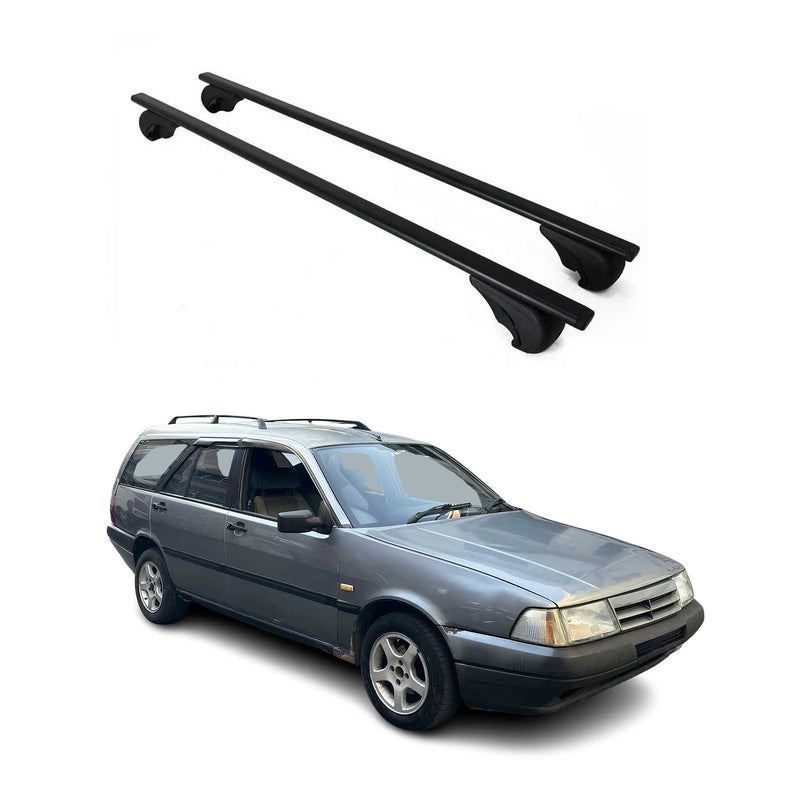 Dachträger Gepäckträger für Fiat Tempra Kombi 1990-1999 Metall Schwarz 2x