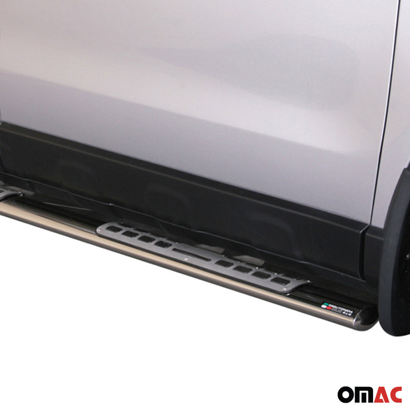 Edelstahl Seitenschweller Schwellerrohre für Honda CR-V 2010-2012 Silber