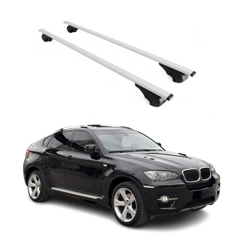 Dachträger Grundtäger für BMW X6 E71 E72 2007-2014 75kg Metall Silber 2 tlg