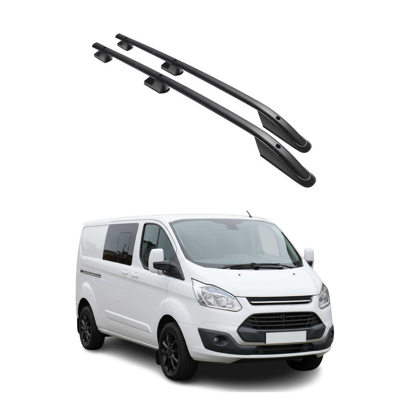 Dachreling für Ford Transit Tourneo Custom 2012-2024 L2 Langer ABE Schwarz Alu