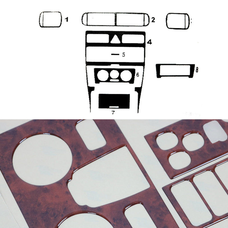 Innenraum Dekor Cockpit für Audi A3 8L 1996-2000 Wurzelholz Optik 8tlg