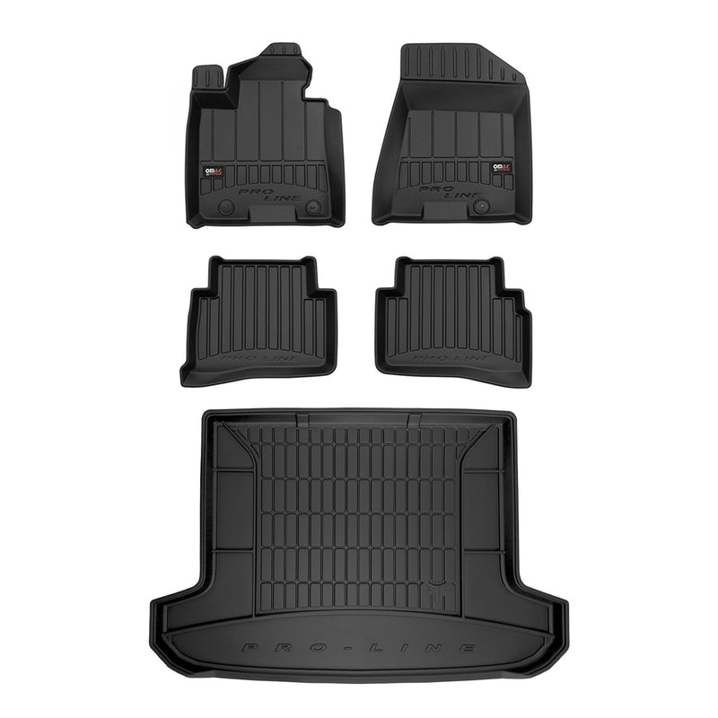 OMAC Fußmatten & Kofferraumwanne Set für Hyundai Tucson 2015-2020 Gummi 5x