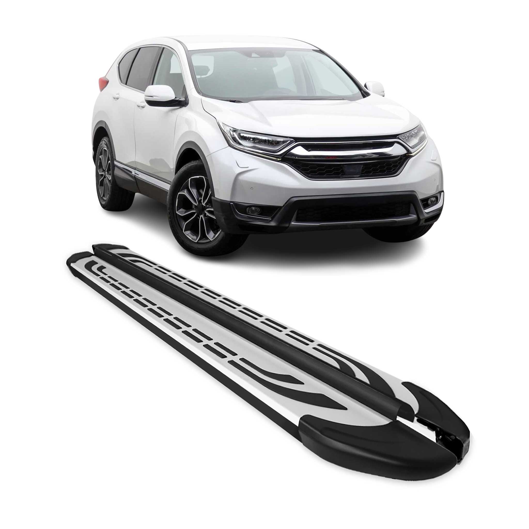 Trittbretter Seitenschweller Seitenbretter für Honda CR-V 2017-2022 Schwarz Alu