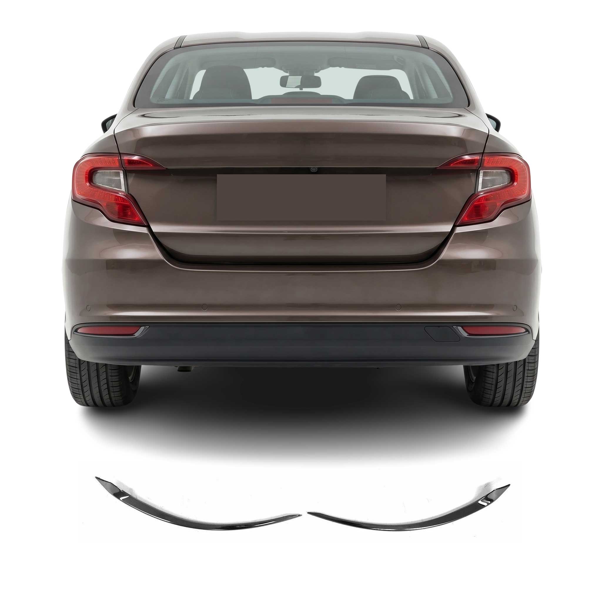 Reflektor Blenden Reflektorleiste für Fiat Tipo Limo 2015-2026 Edelstahl 2tlg