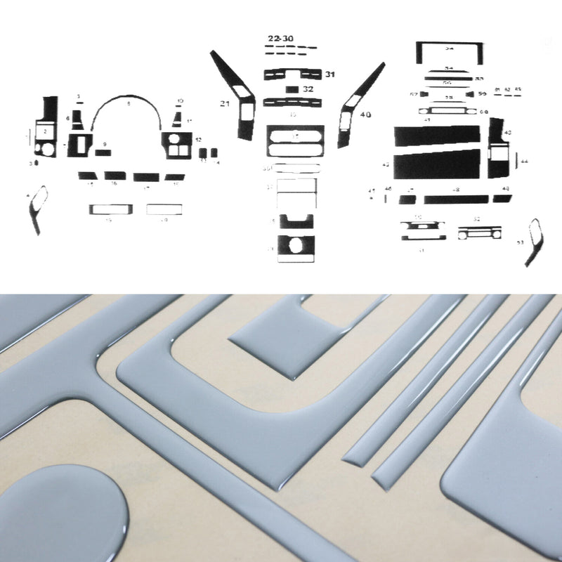 Innenraum Dekor Cockpit für VW Crafter 2006-2017 Aluminium Optik 57tlg