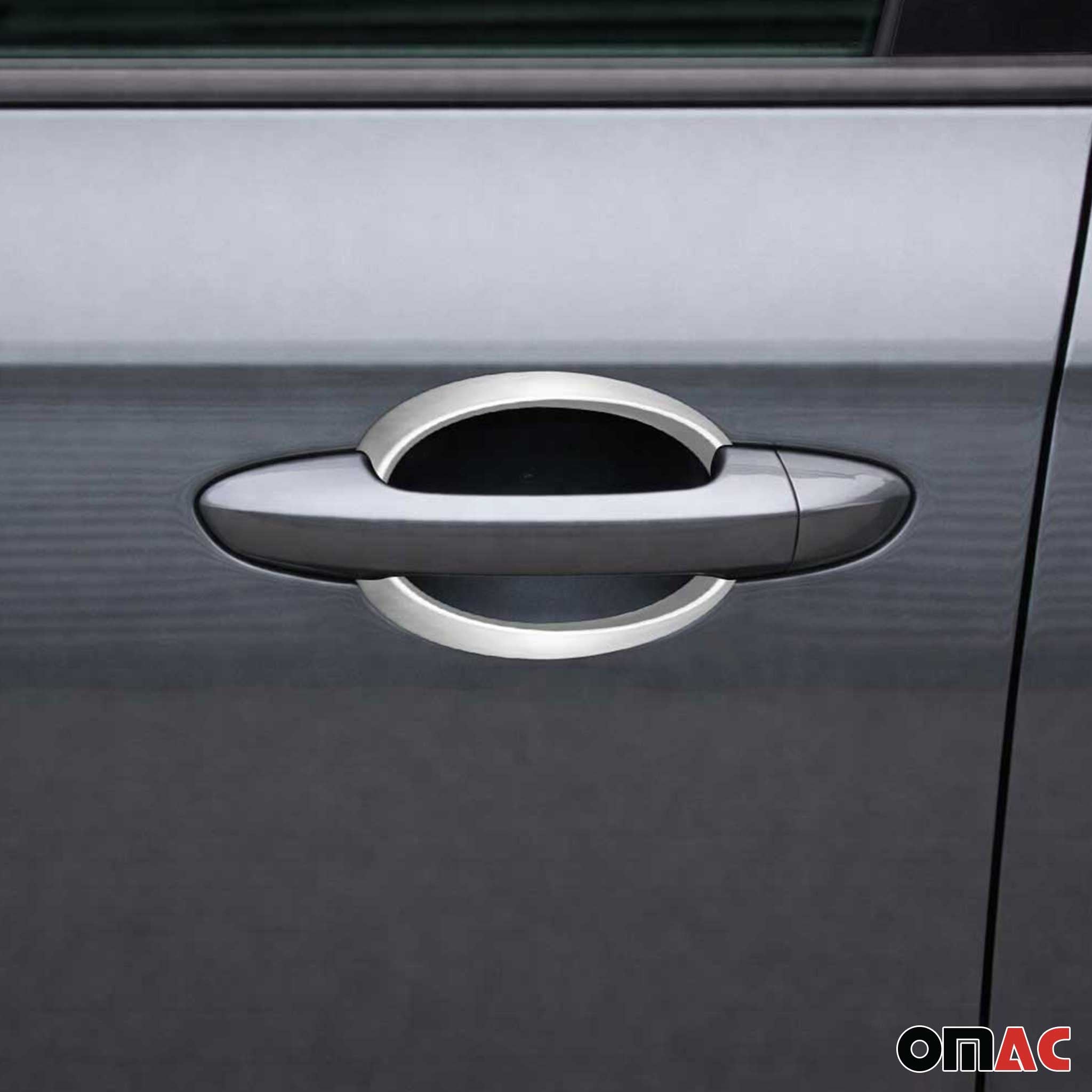 Türgriff Blende Türgriffkappen für VW Passat Tiguan T-Roc Chrom ABS Silber 2tlg