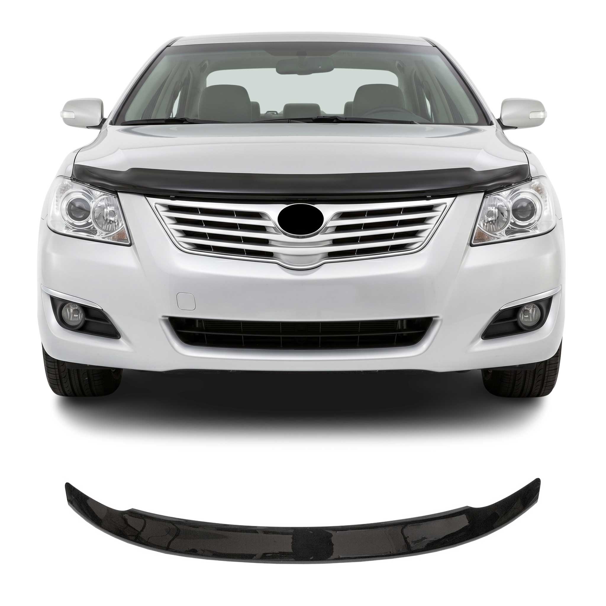 Motorhaube Deflektor Steinschlagschutz für Toyota Avensis 2008-2014 Schwarz