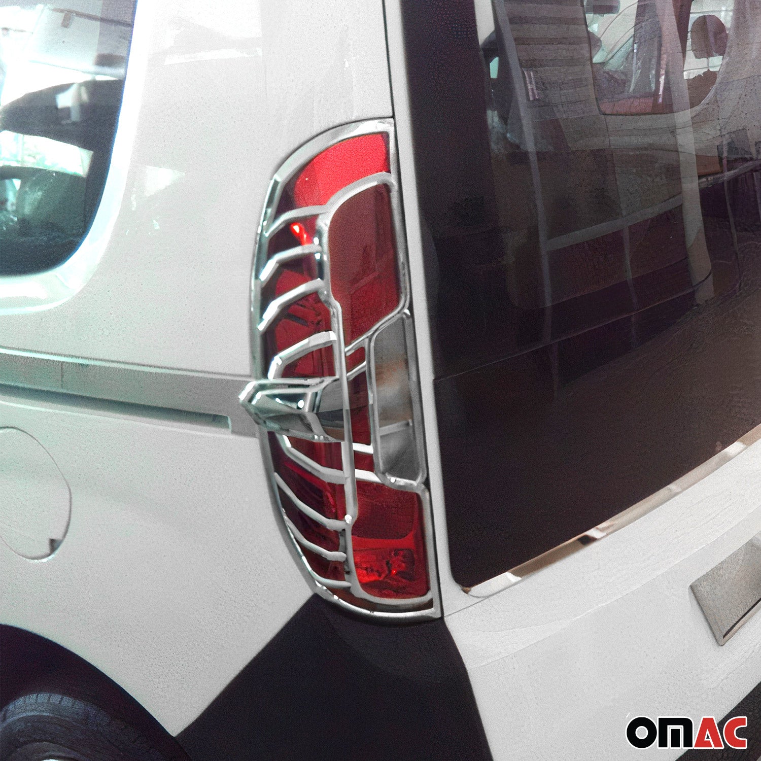 Rücklicht Leisten Heckleuchte für Opel Combo D 2015-2019 Chrom ABS Silber 2tlg