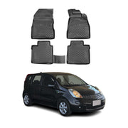 OMAC Gummimatten Fußmatten für Nissan Note 2012-2020 TPE Automatten Schwarz 4x