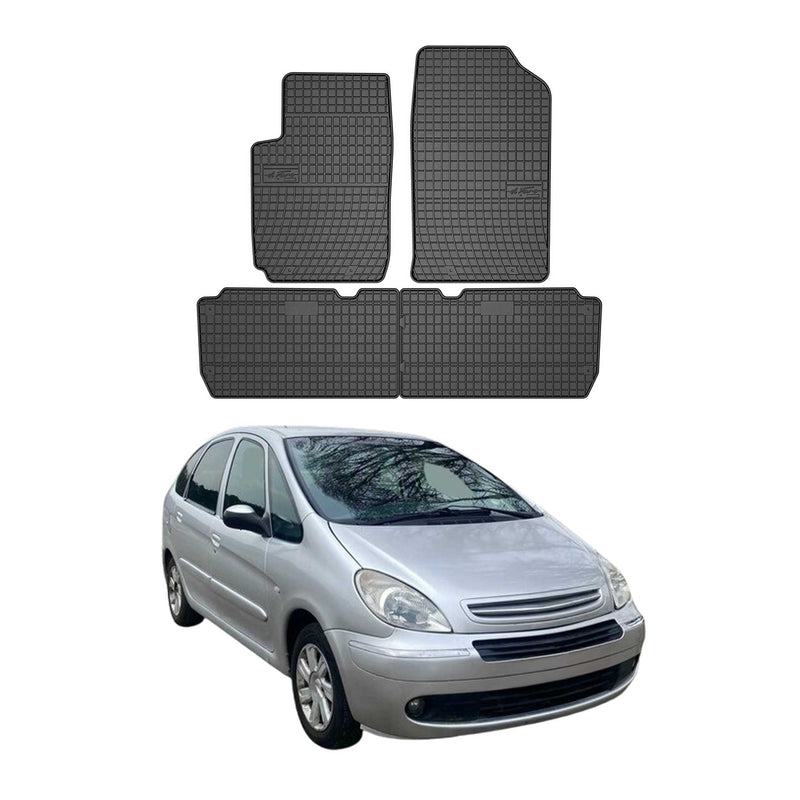 OMAC Gummi Fußmatten für Citroen Xsara Picasso 1999-2010 Automatten Schwarz 4x