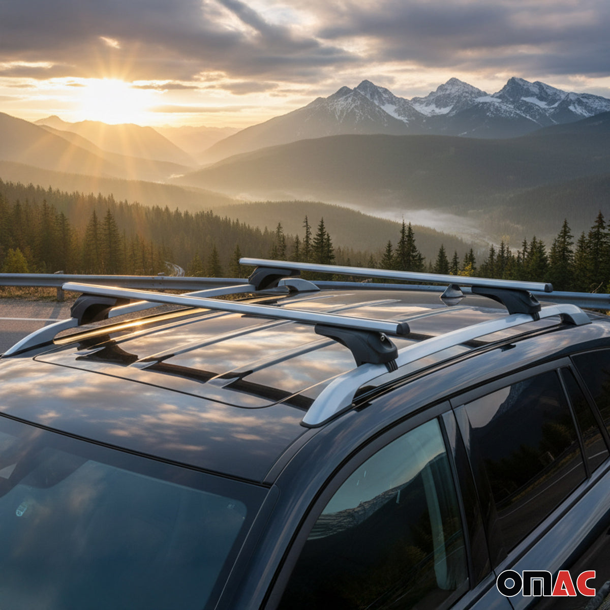 Menabo Dachträger Grundtäger für Subaru Forester IV 2013-2018 Alu Silber 2 tlg