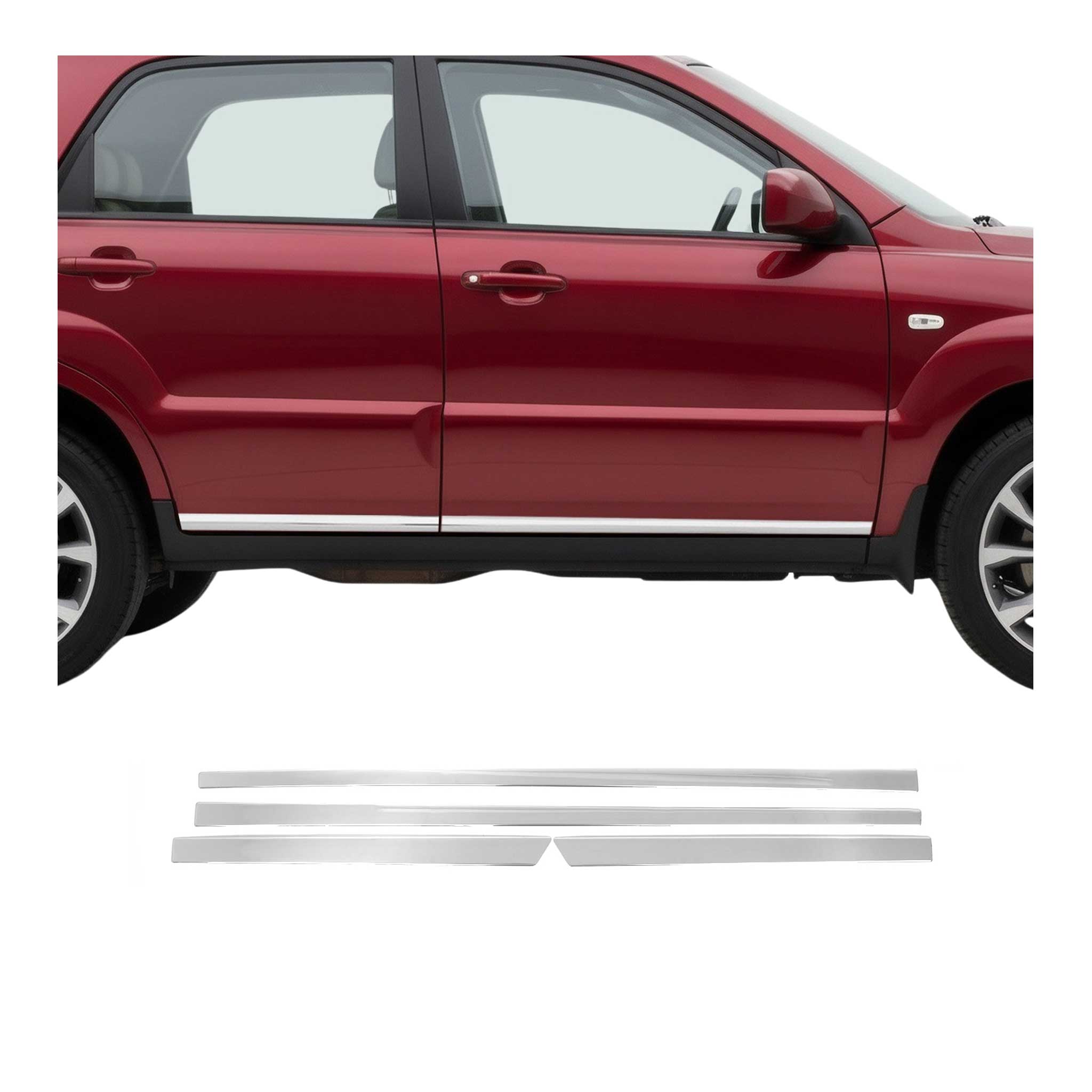 Seitentürleiste Türleisten Türschutzleiste für Kia Sportage 2010-2015 Chrom 4x
