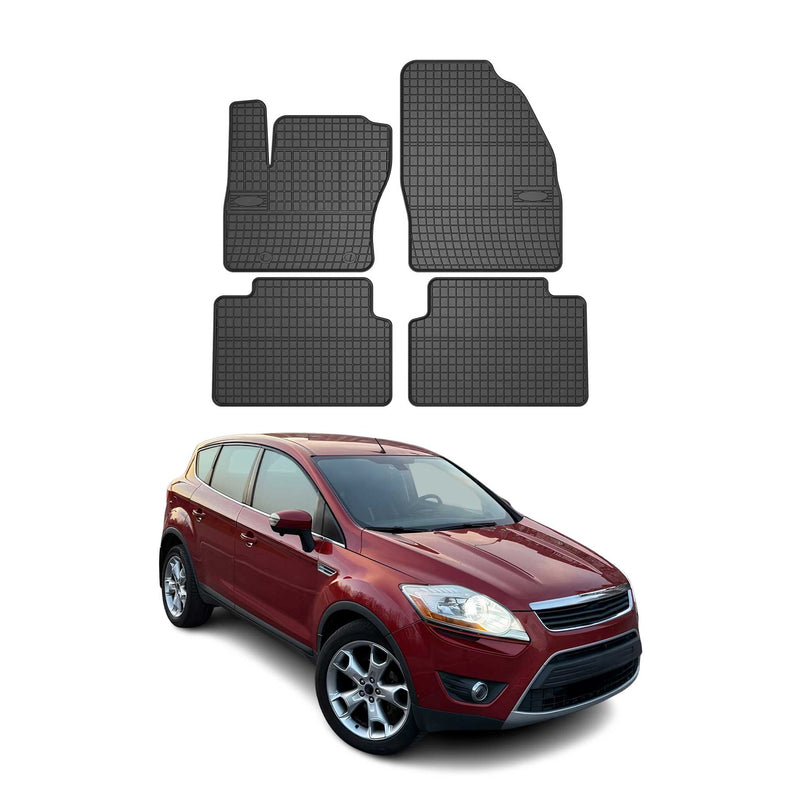 OMAC Gummi Fußmatten für Ford Kuga 2008-2013 Automatten Gummi Schwarz 4tlg